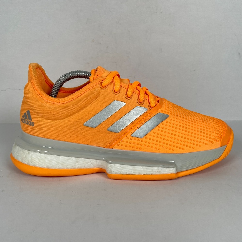 Adidas SoleCourt Boost Sneakers Womens Size 5 Orange Running Shoes EF2076